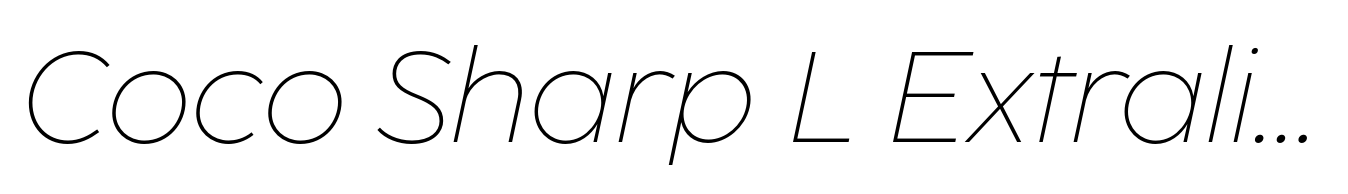 Coco Sharp L Extralight Italic